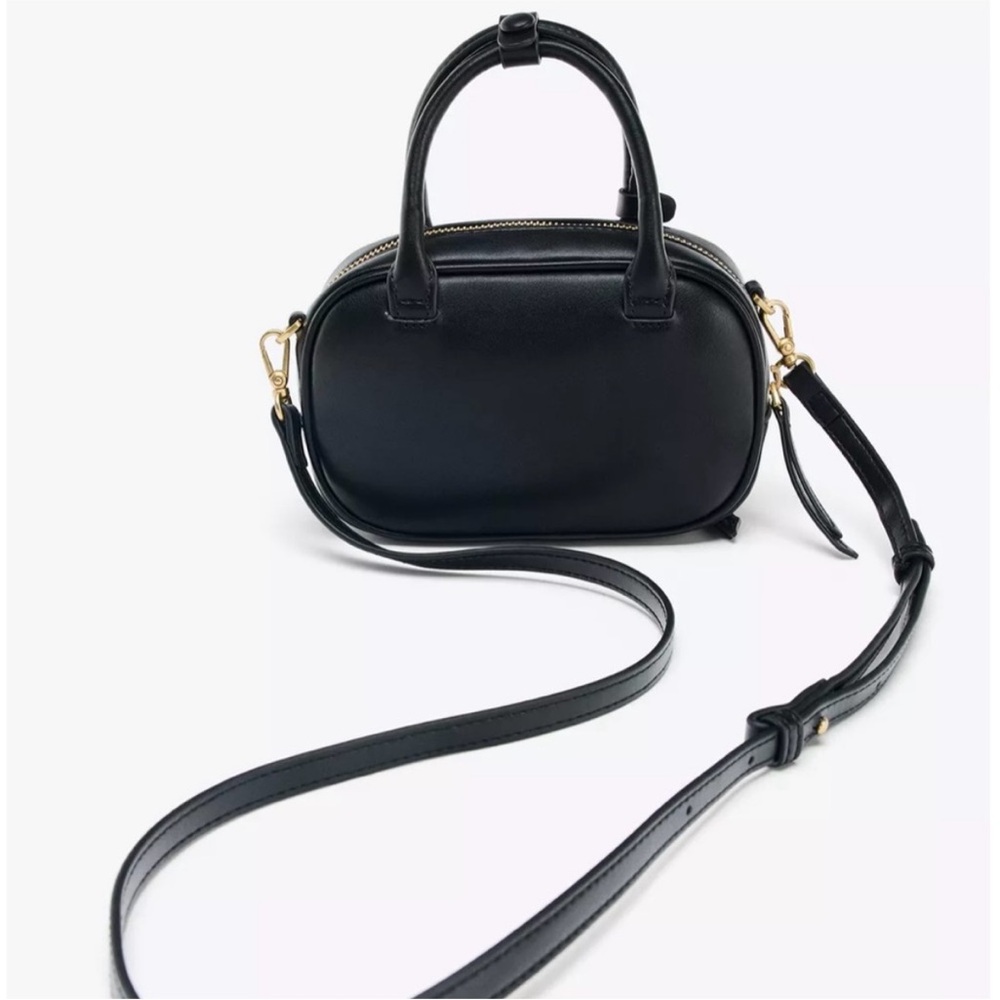 Zara Charm Crossbody Bag Black Purse